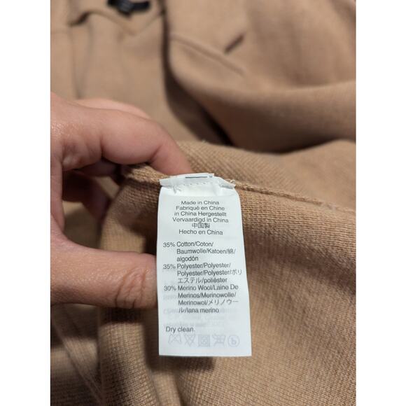 J.Crew 365 Sophie Open Sweater Blazer Tan Camel Merino Wool Academia Womens XXS - Picture 10 of 11